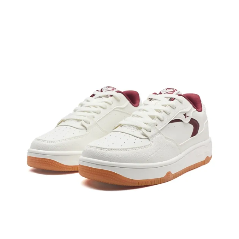 XTEP Wear resistant And Lightweight Low Top Skateboard Shoes Men's White Red-2
