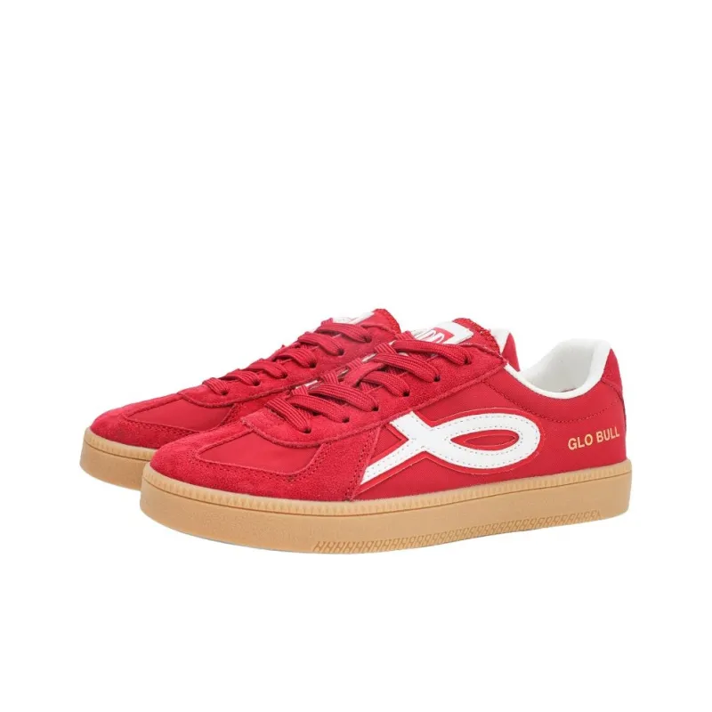 GLO BULL Slip Resistant, Lightweight, And Breathable Low Top Skateboard Shoes Unisex Red-2