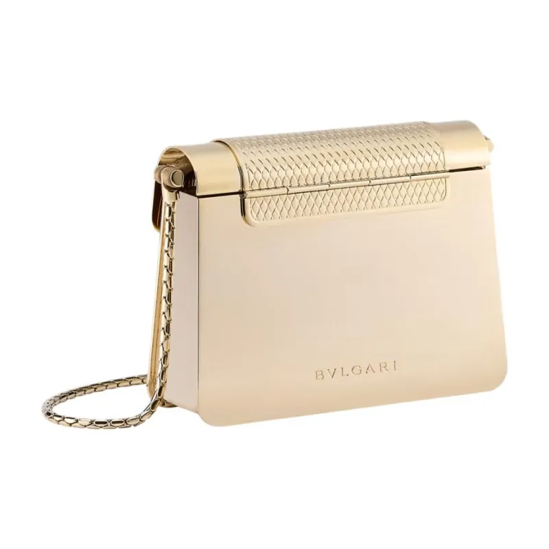 BVLGARI Serpenti Forever Brass Shoulder Bag Mini Women's Gold-1