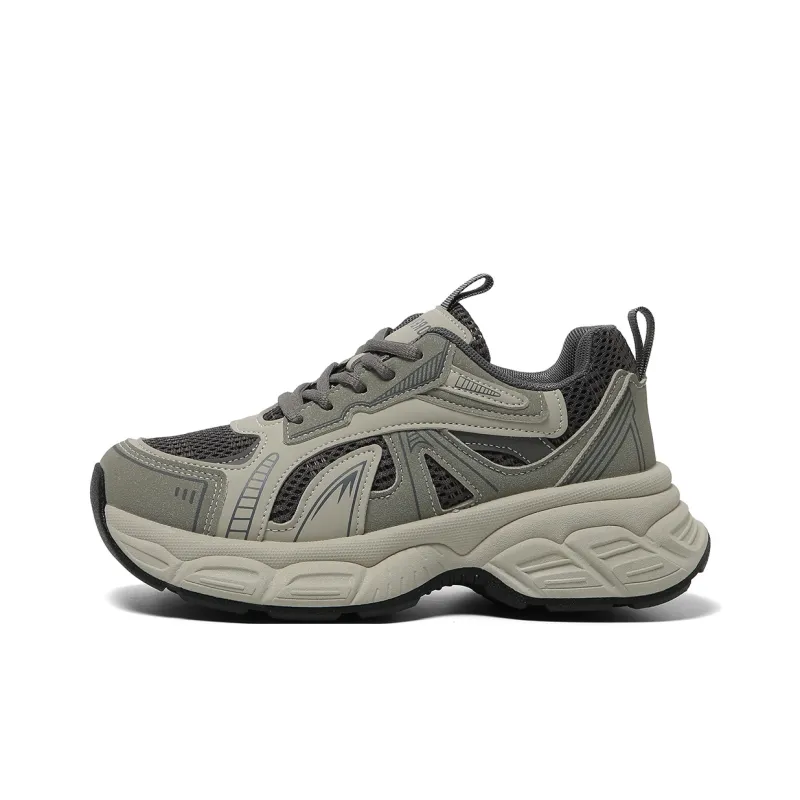 FOREVER 21 Abrasion Resistant Slip Resistant Low Top Chunky Sneakers Women's Gray-0