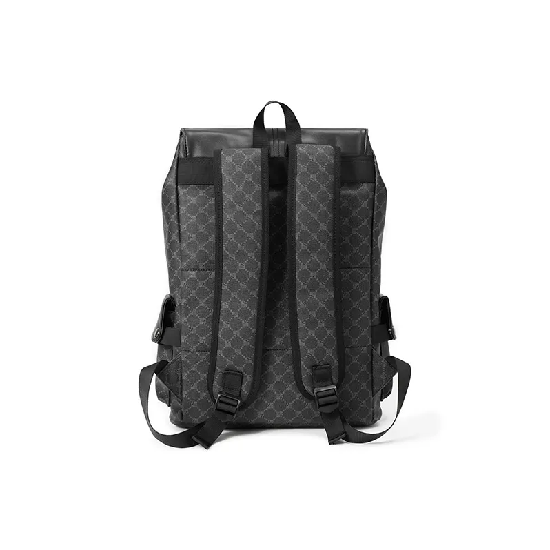 Mulinsen PU Backpack Unisex Pattern Black-4