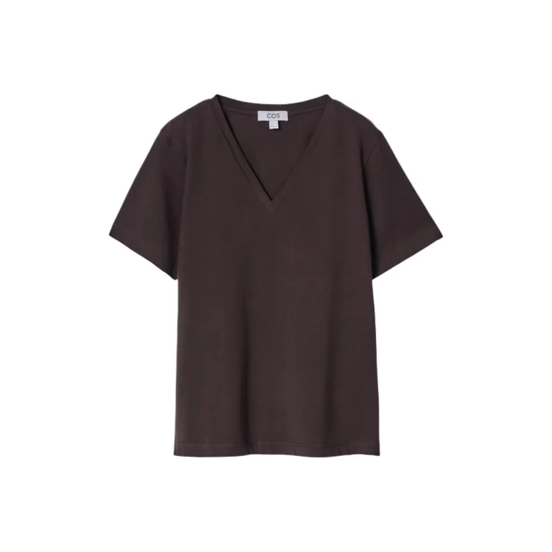 COS T Shirts Women's Dark Brown-0