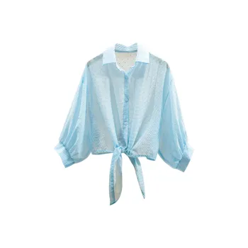 TOUCH Shirts Women's Blue Stripes Pattern
