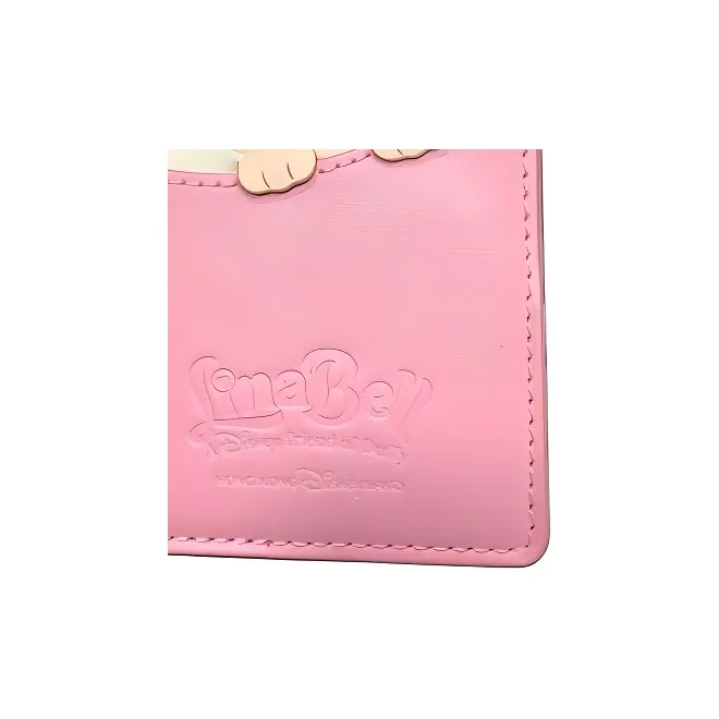 Disney Leather Card Holder Women's Pink Multicolor-4