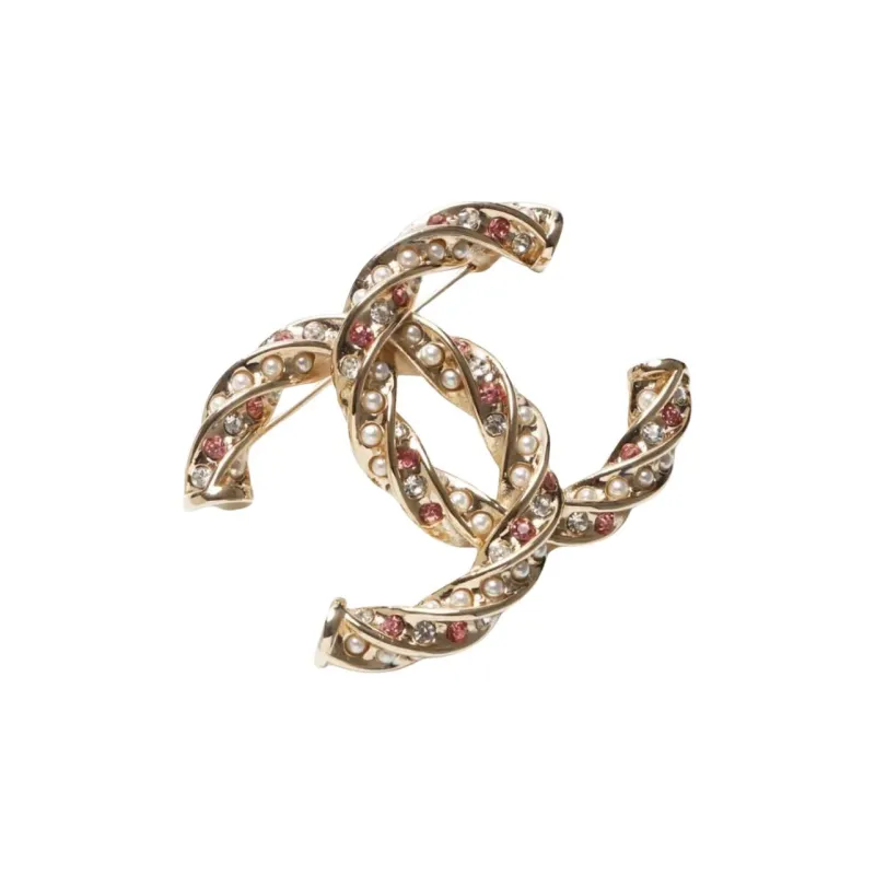 CHANEL 2024 Interlocking Cc Logo Brooch-2