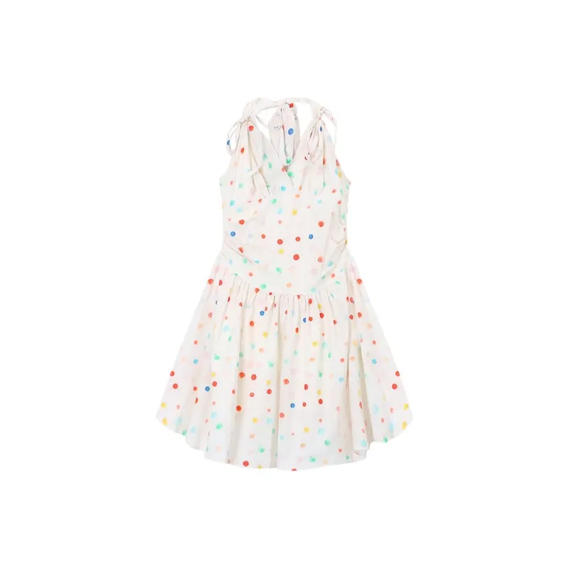 Dior Beauty Slip Dresses Women's Rainbow Polka Dot Skirt-0