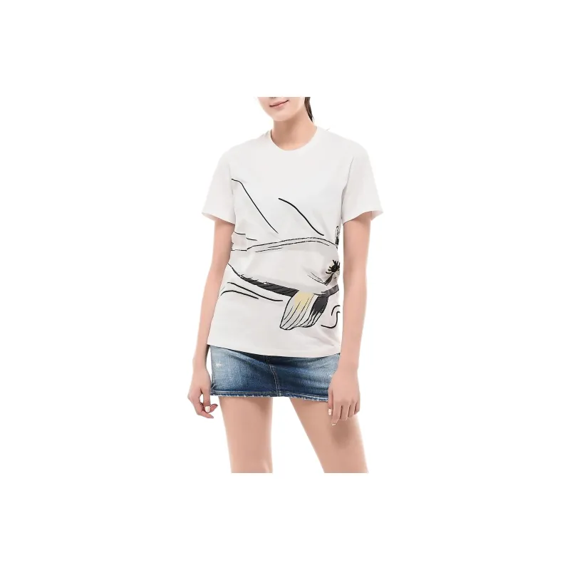 Moncler T Shirts Women's Ivory-0