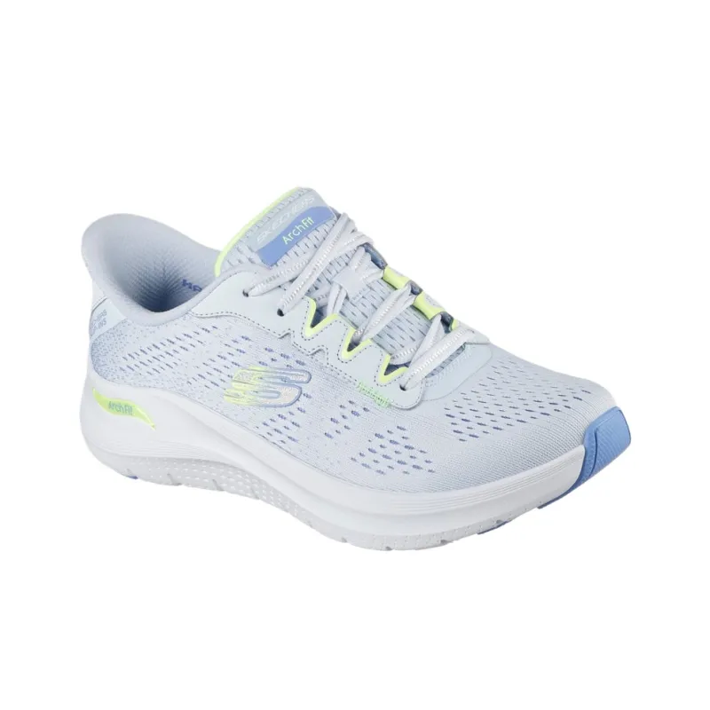 Skechers ArchFit Breathable Low Top Casual Shoes Women's Light Blue-2