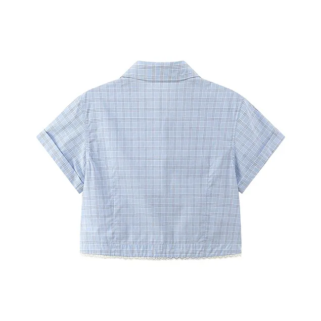 CHUU Shirts Women's Blue Plaid-1