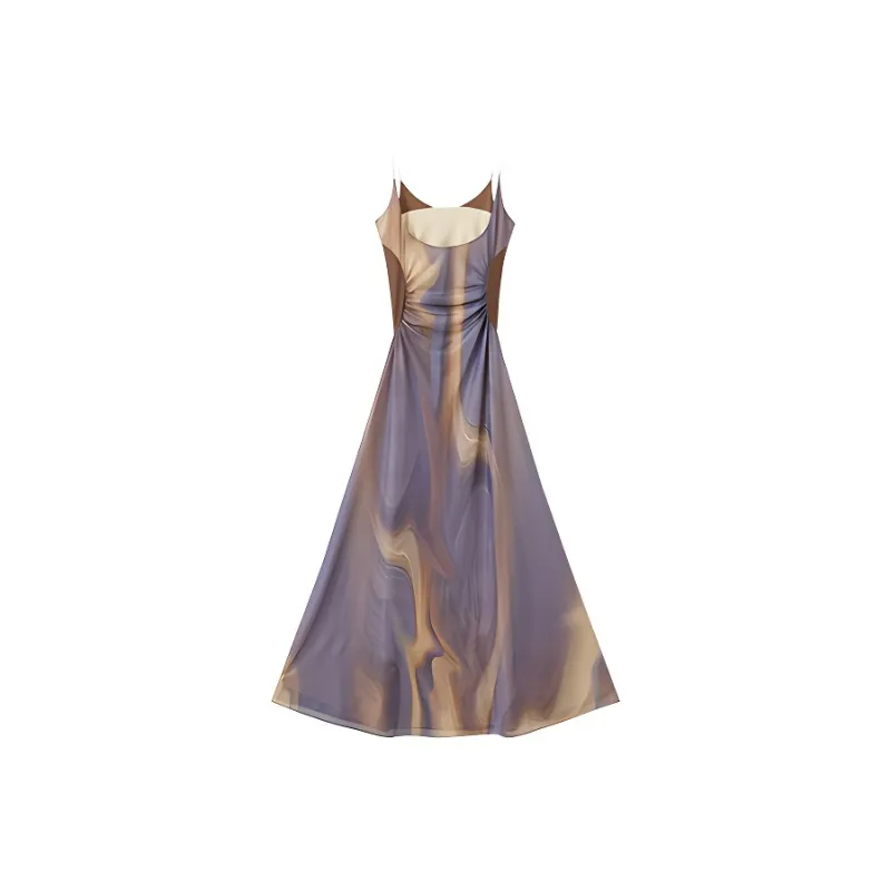 Mu Xiao Xin Slip Dresses Women's Purple-1