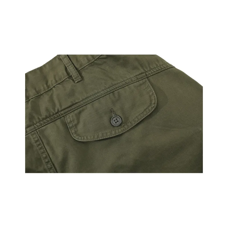 FAKE VINTAGE Casual Pants Unisex Army Green-3