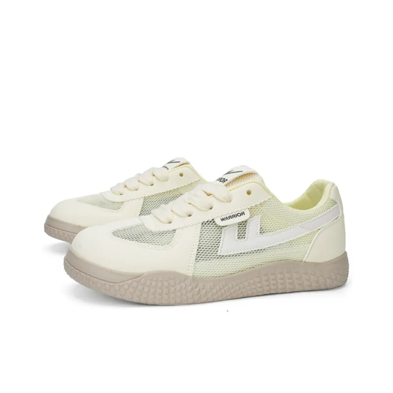 Warrior Abrasion Resistant Low Top Casual Shoes Women's Light Yellow Rice-1