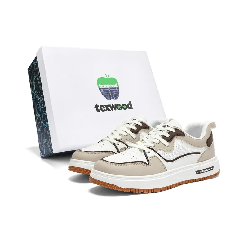 TEXWOOD Slip-Resistant Cushioning Abrasion-Resistant Low-Top Skateboard Shoes Men's-6