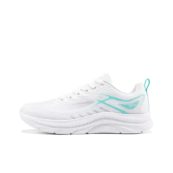 XTEP ZhuiFeng Slip Resistant And Breathable Low Top Casual Running Shoes Men's White Blue