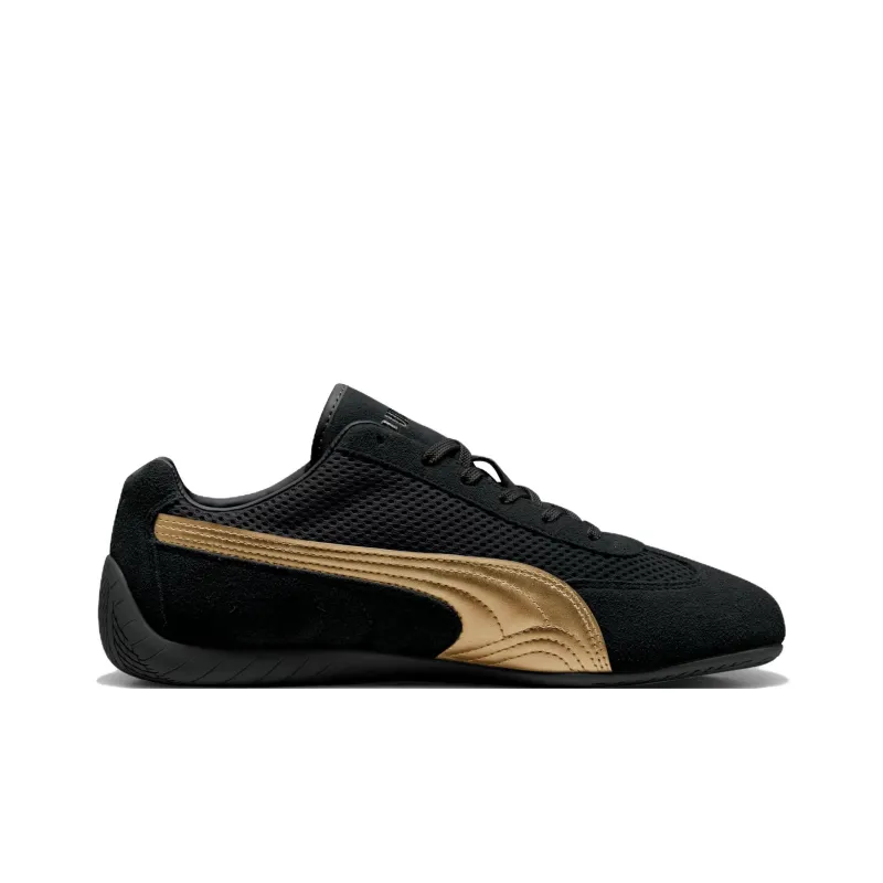 PUMA Speedcat Anti Slip Wear Resistant Low Top Casual Shoes Women's Black Gold-1