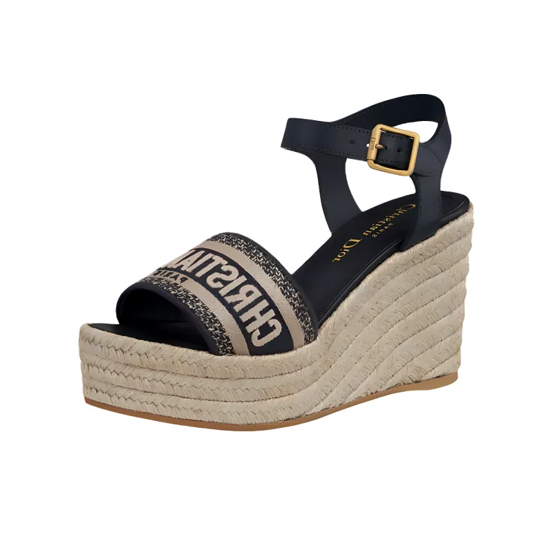 DIOR Dway One Strap Sandals 9.5cm Women's Dark Blue-2