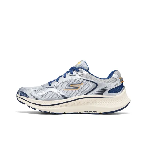 Skechers MEN'S GO Anti Slip Wear Resistant Low Top Casual Running Shoes Men's Gray Blue