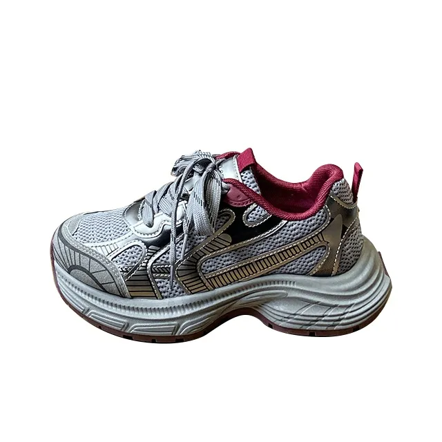 Green Feet Shock Absorbers With Slip Resistant And Abrasion Resistant Properties Low Top Chunky Sneakers Women's-0