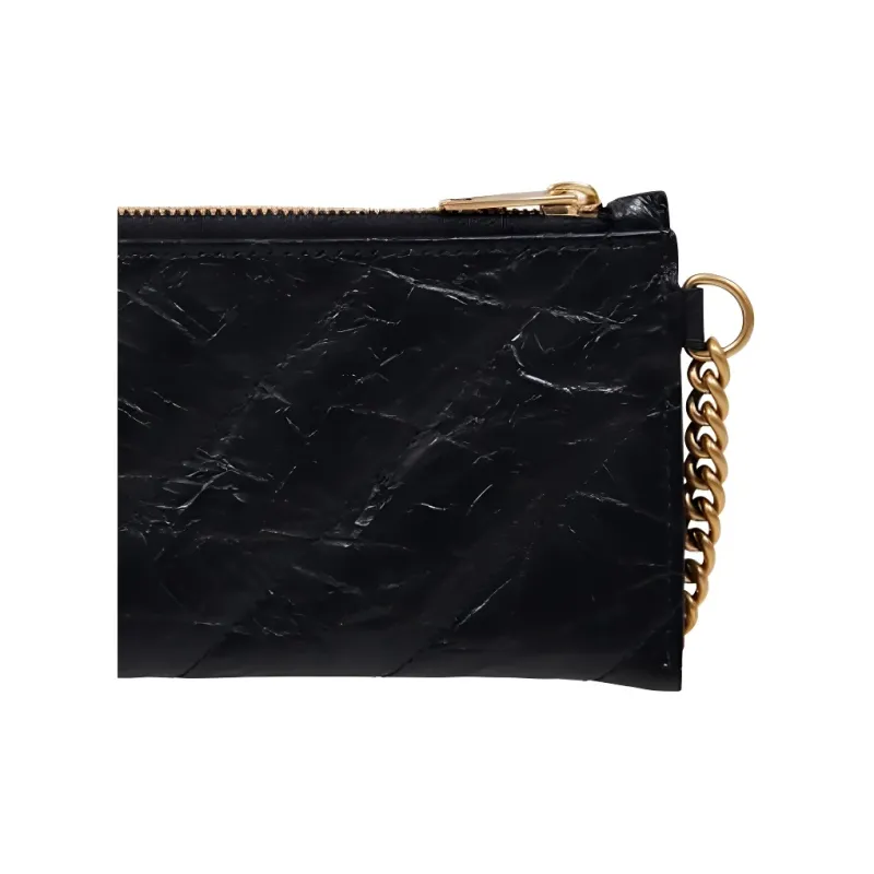 Balenciaga Calfskin Card Holder Women's Black-4