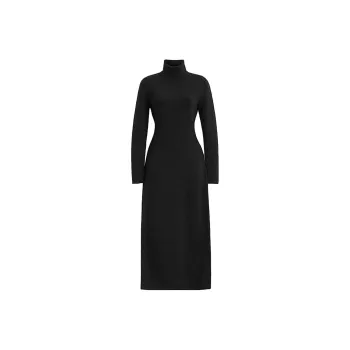 COACH Long Sleeved Dress Women's Black