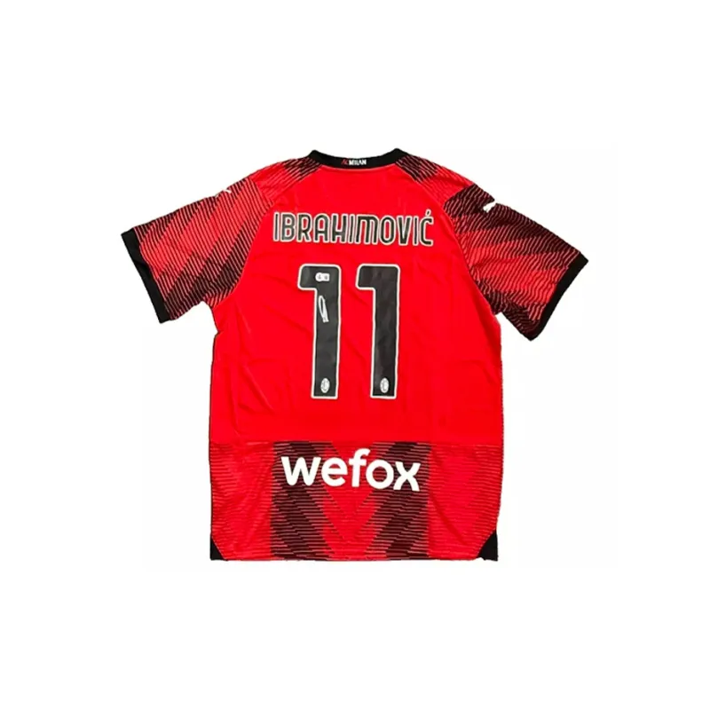 Three For AC Milan Team Jersey Deluxe Mounting, Outer Frame Approx. 65x85cm, Beckett Official Certification Unisex-1