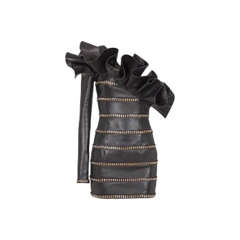 BALMAIN Long Sleeved Dress Women's Black