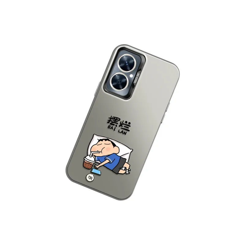 YICAIJIA Matte Material Slacking Off Shin Chan Y1 Phone Cases Compatibility With MVMOM 20/30 Trendy And Cool-1