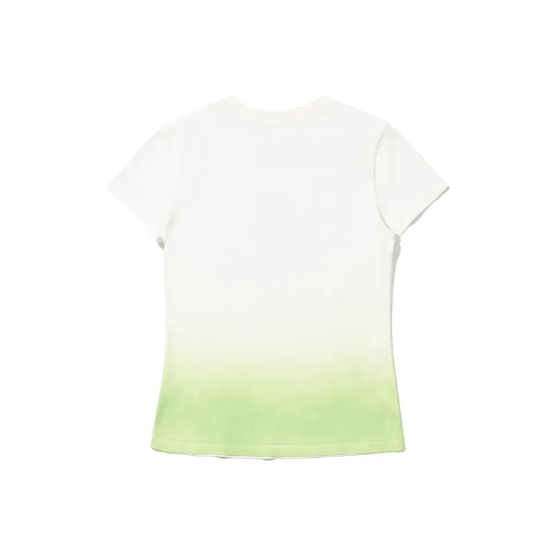 NSTNEW START T-Shirts Women's White Green Gradient-1