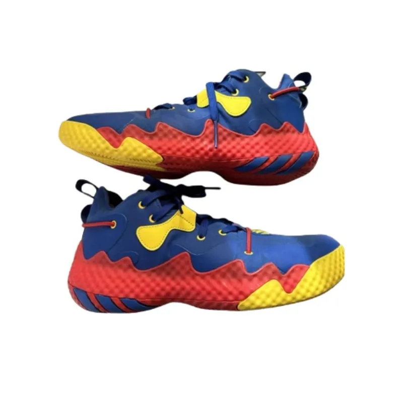 Adidas Harden Vol.6 Abrasion Resistant Breathable Mid Top Running Shoes Men's Blue-3