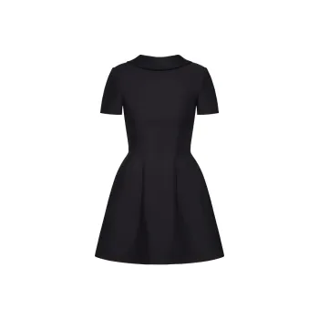 Valentino FW22 Short Sleeved Dress Women's Black
