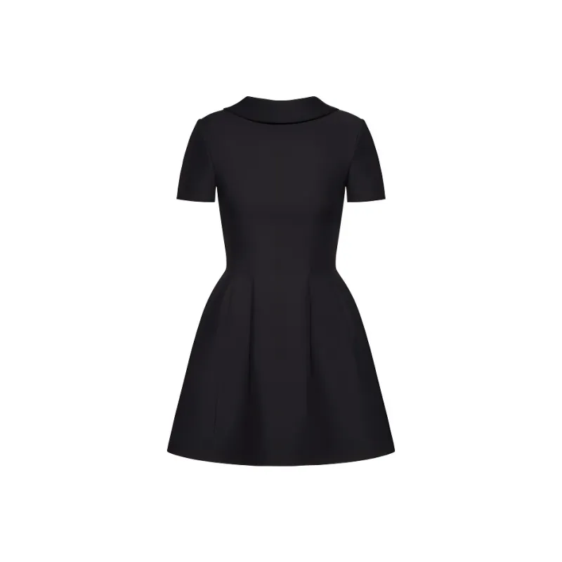 Valentino FW22 Short Sleeved Dress Women's Black-0