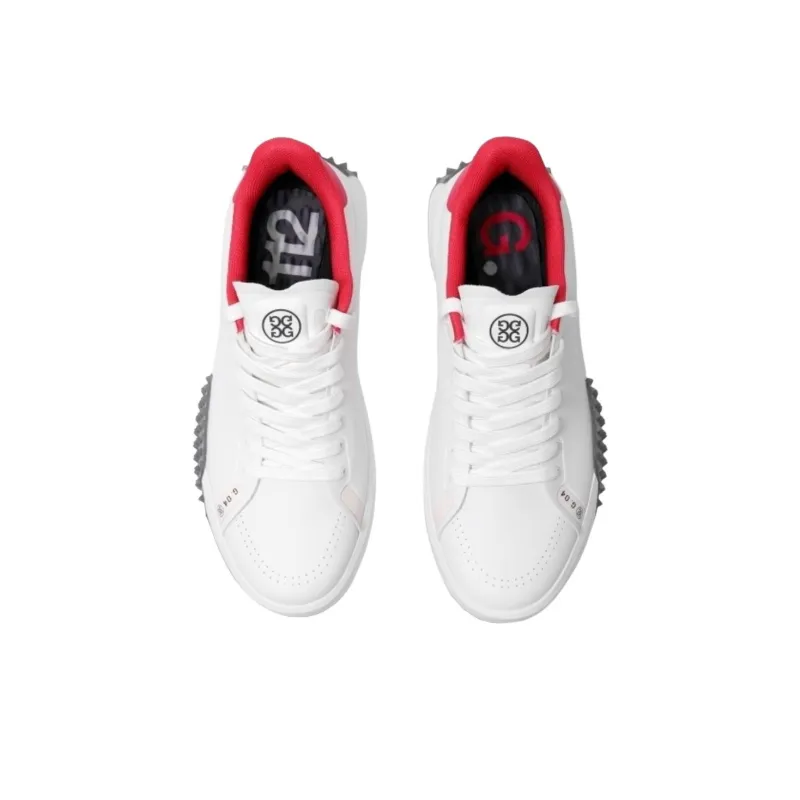 GFORE Waterproof And Wear resistant Low Top Golf Shoes Men's White Red-2