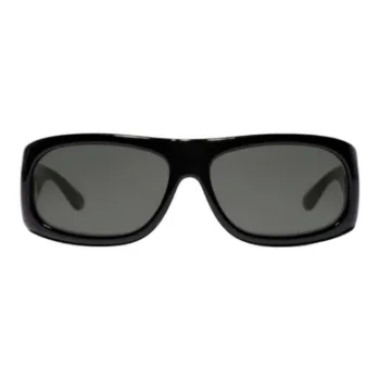 COURREGES Acetate Oval Sunglasses Women's Black