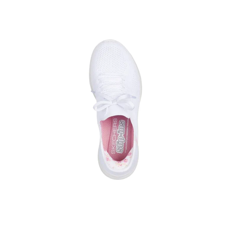 Skechers Ultra Flex 3.0 Low Top Casual Shoes Women's White-3