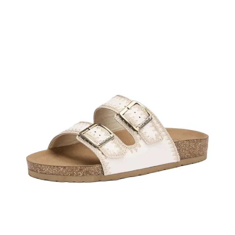 Hotwind EVA Slip Resistant Slide Slippers Women's Beige-1