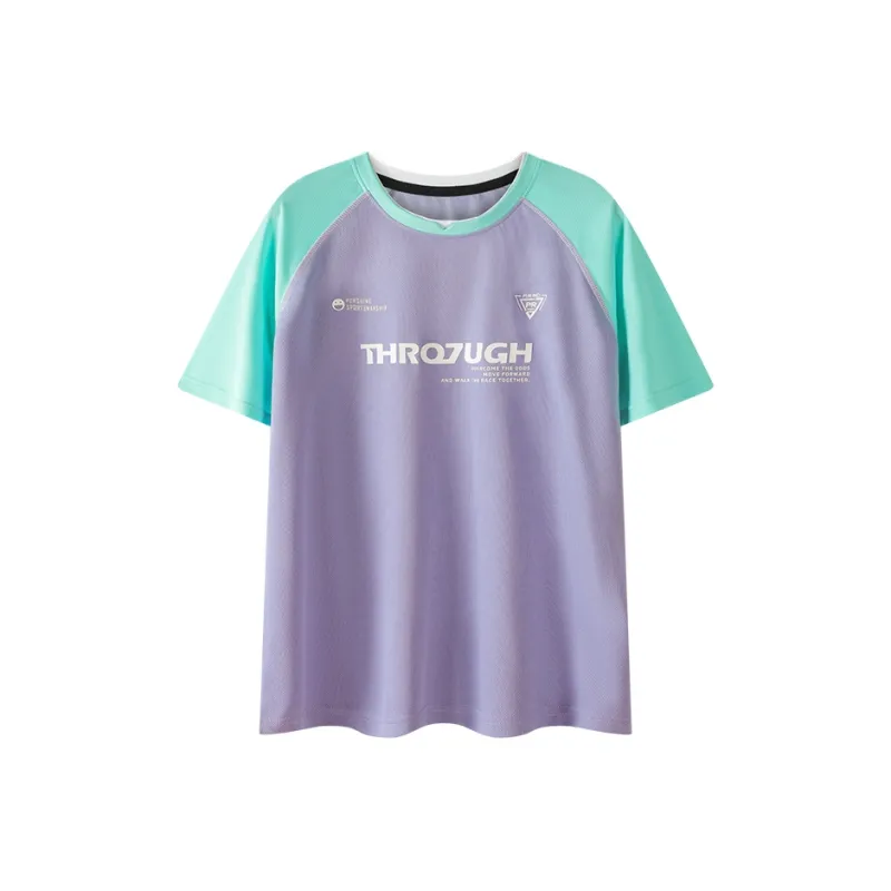 P.R IND Badminton Jersey Unisex Gradient Tee Style Square Candy-0