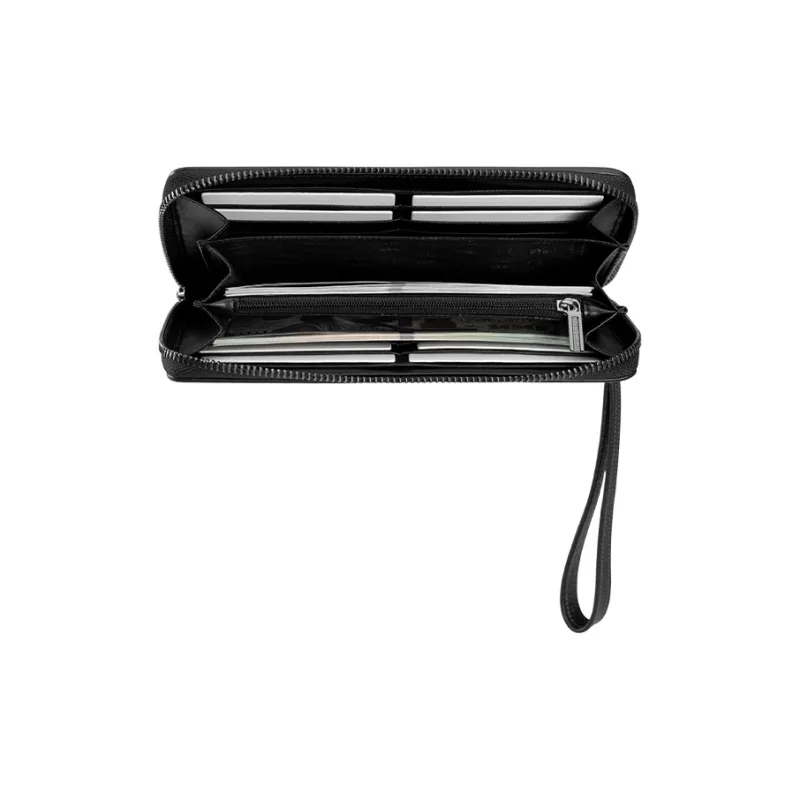 HLA Cow Leather Wallet Unisex Black-2