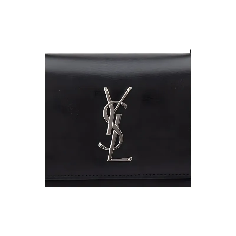SAINT LAURENT YSL Smooth Leather Sunset Handbag Trumpets Women's Black-4
