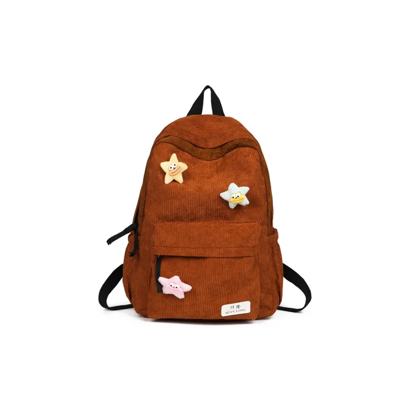 Travel Corduroy Backpack Regular Unisex Multicolor-14