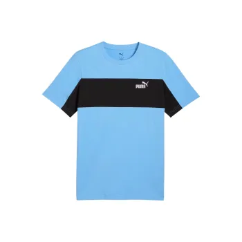 PUMA EssentialsBlock T Shirt Men's Light Blue