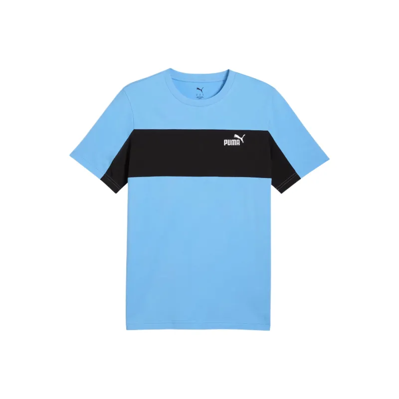 PUMA EssentialsBlock T Shirt Men's Light Blue-0