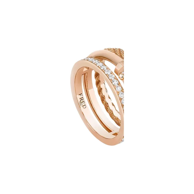 FRED Diamond Rings Women's Rose Gold-1