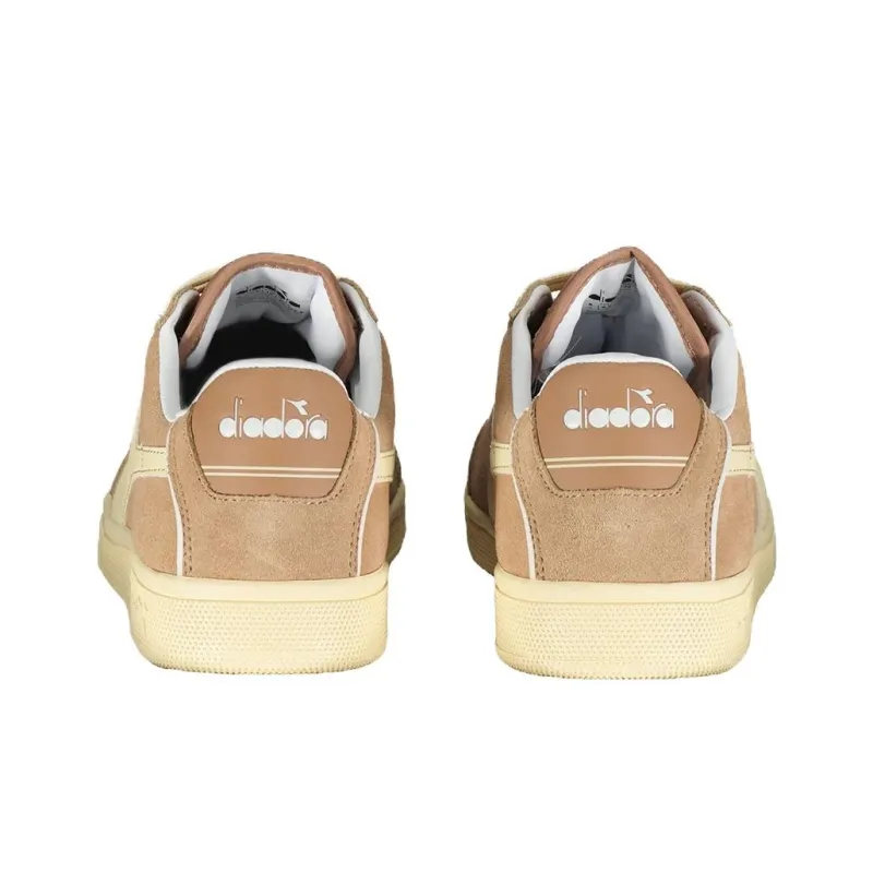 Diadora Anti Slip Wear Resistant Low Top Skateboard Shoes Men's Light Brown-3