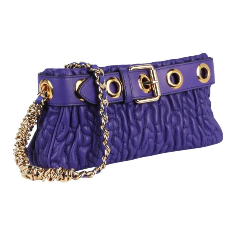 MOSCHINO Sheepskin Shoulder Bag Regular Women's Purple-1