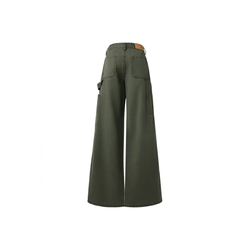Wen Shan Casual Pants Women's Gray Green-7