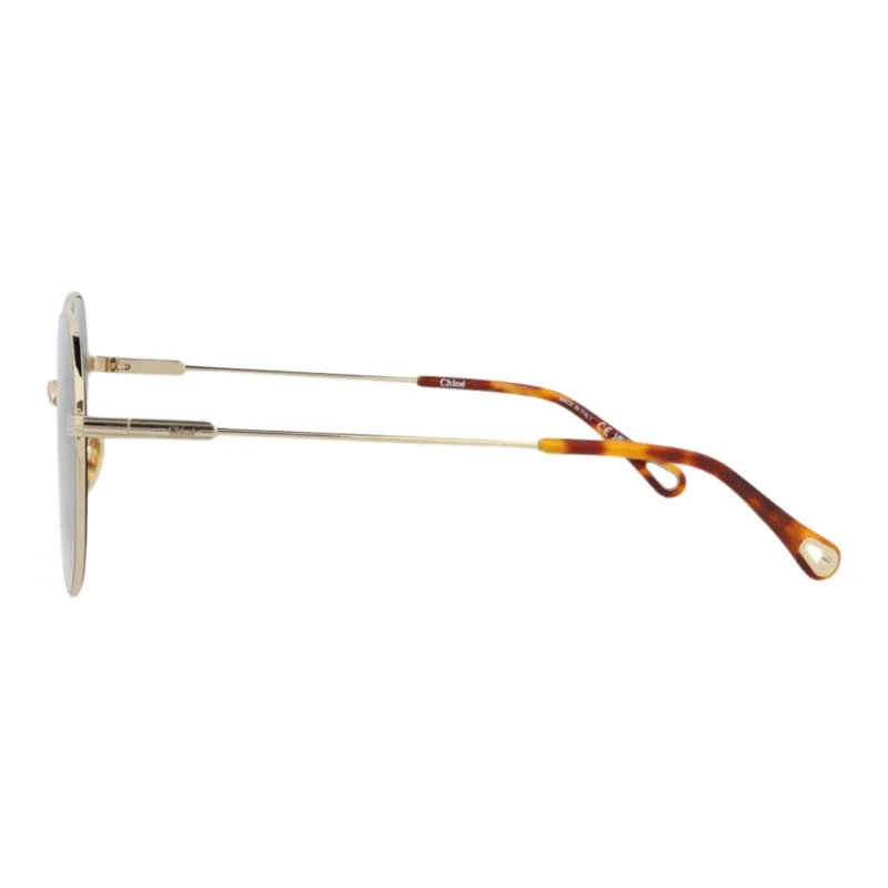 Chloe Round Frame Metal Sunglasses-2