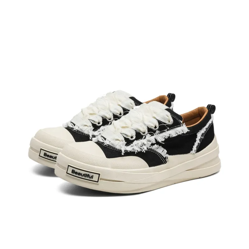 Gai Renpu Anti Slip Wear Resistant Low Top Skateboard Shoes Men's Black-2