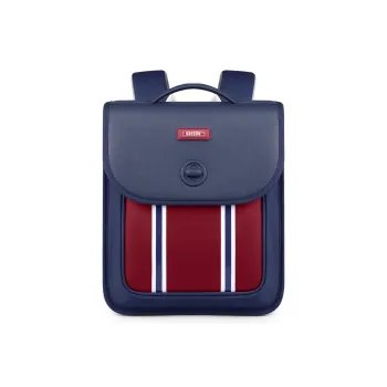 EDISON Oxford Student Bag Royal Blue/Burgundy