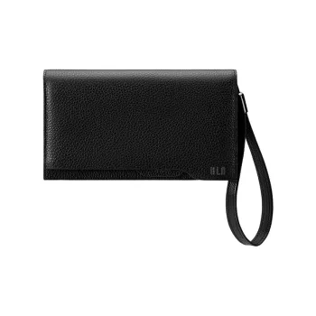 HLA Cow Leather Wallet Unisex Black