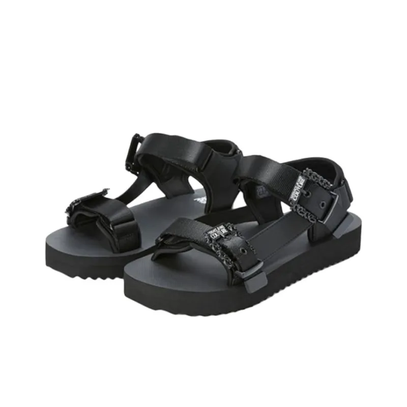 VERSACE JEANS COUTURE Beach Sandals Men's Black-1